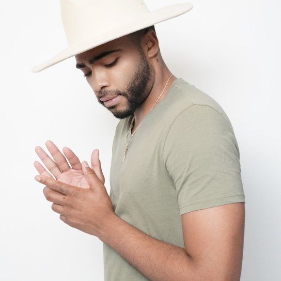 Bone Wide Brim Fedora Hat - Picture 5 of 6